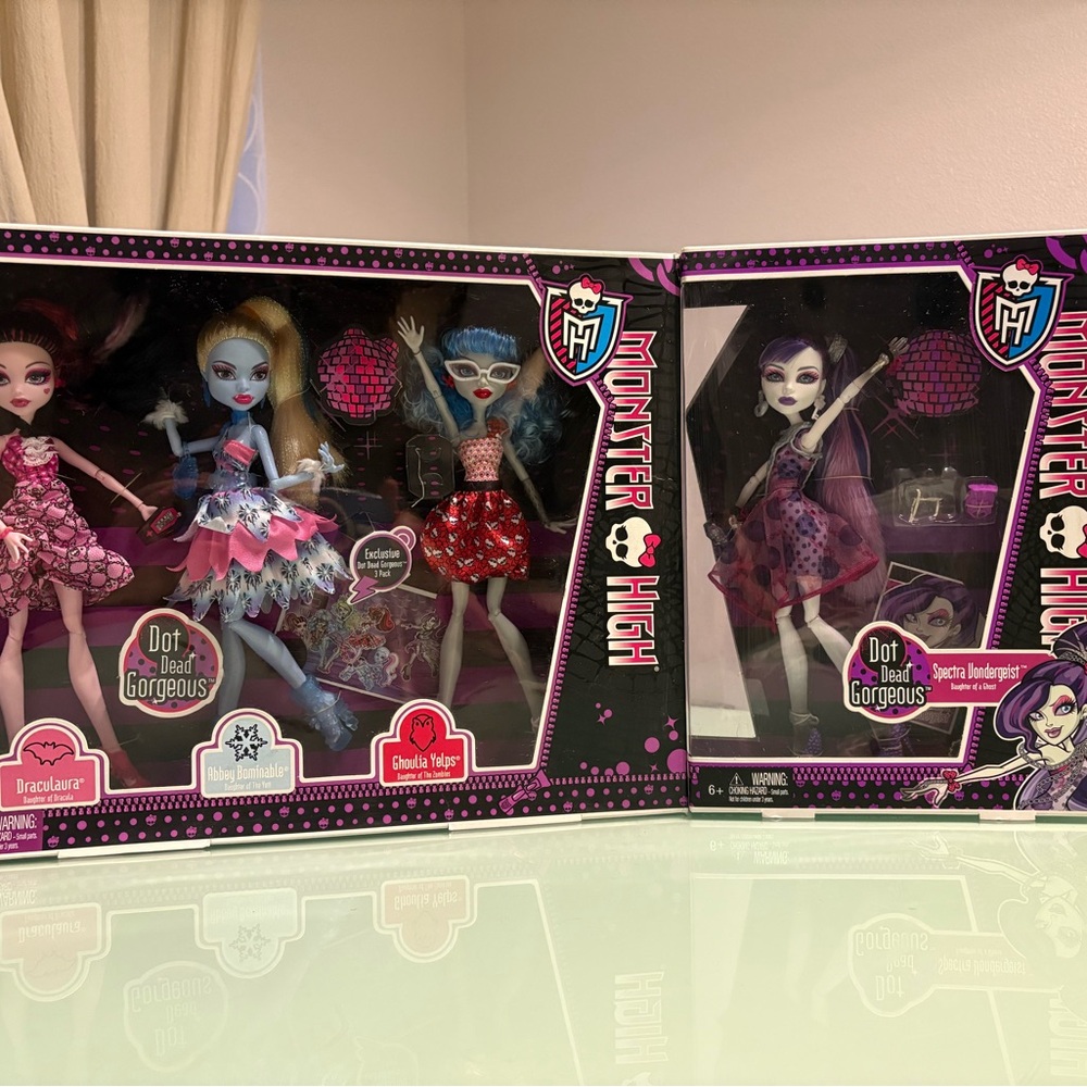 Rare- 2011/2012-Monster High Dot Dead Gorgeous Doll Set - Multicolor.